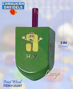 Extra Large Character Print Wooden Dreidel (2pcs)