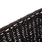 (6 Pack)  Espresso Handwoven Seagrass Basket, Rectangle