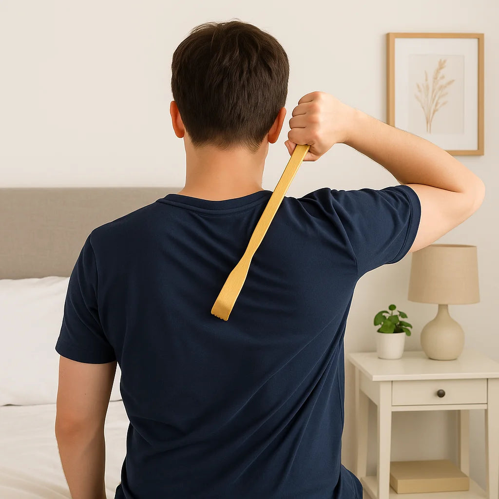 2 Pack Bamboo Back Scratcher Massage Rollers Long Reach Therapeutic Ideal for Back Legs BEWARE of FAKES ONLY DEPENDABLE SHIPS from USA