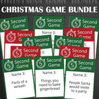 Christmas 5 Second Game, Christmas Party Games 72 Cards and 5 Second Hourglass F