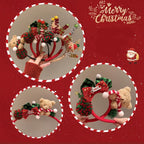 Christmas Decoration Christmas Headband Santa Elk Hair Hoop Antlers Headband Party Dress up Reindeer Bow Red Hair Band