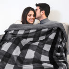 Christmas Blanket Holiday Theme Print Warm Sherpa Fleece Throw Sofa Couch Bed