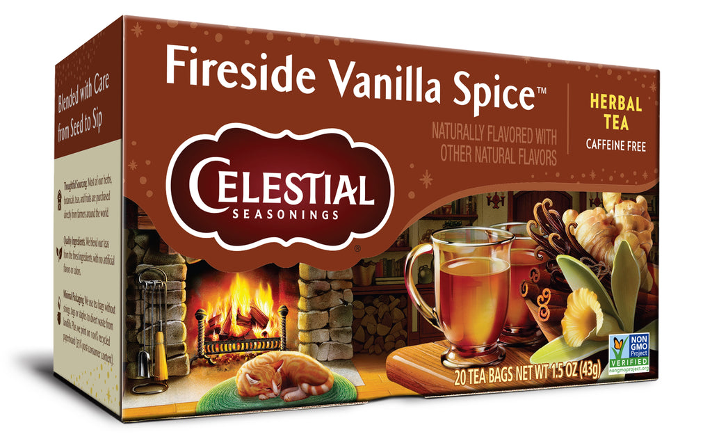 Fireside Vanilla Spice Caffeine-Free Herbal Tea Bags (20 Count)