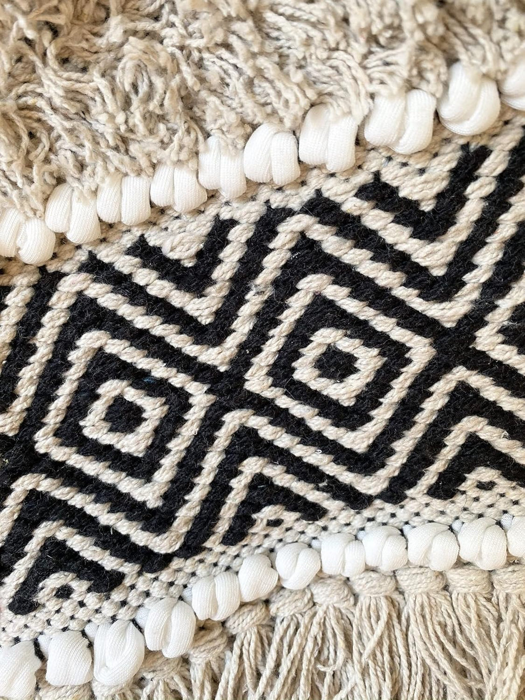 Neutral Boho Stockings and Decorations for Christmas and Holidays - Black