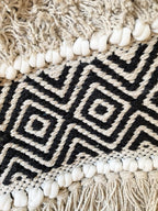 Neutral Boho Stockings and Decorations for Christmas and Holidays - Black