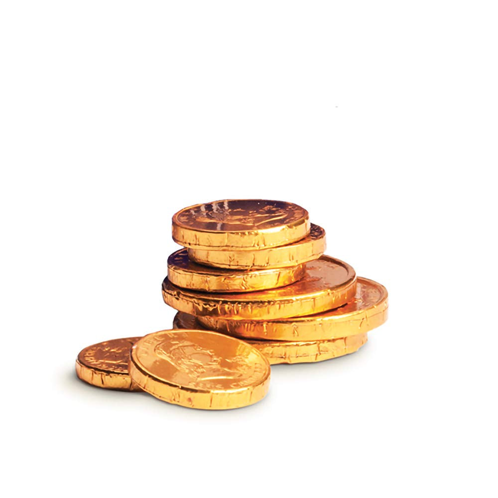 Seasons Greetings Milk Chocolate Gold Coins, Stocking Stuffers, Nut-Free, Belgian Milk Chocolate Coins, Kosher Certified Gelt (2 Pounds)