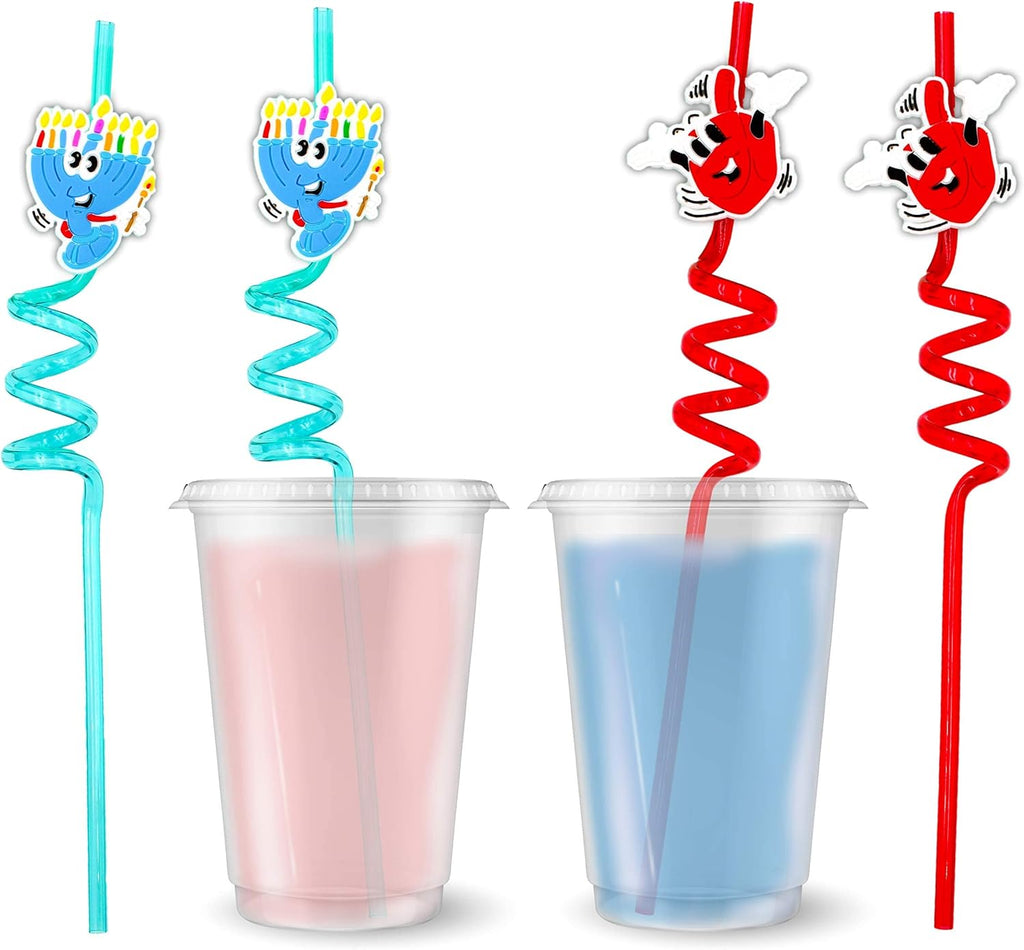 Menorah Hanukkah Straws (4pcs)