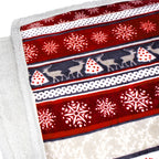 Christmas Blanket Holiday Theme Print Warm Sherpa Fleece Throw Sofa Couch Bed