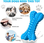 Dog Toys for Aggressive Chewers Large Breed, Durable Dog Bones Squeaky Chew Toy, Nearly Indestructible Dog Toys for Large, Tough Natural Rubber Puppy Chew for Medium Teeth Cleaning