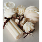 SET of 6 CANDLES SCENTED HANCRAFTED VANILLA & CHOCOLATE HANDMADE AESTHETIC