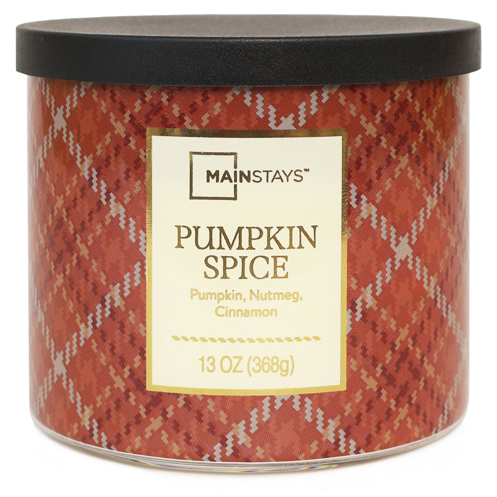 3-Wick Pumpkin Spice Scented Candle, 13-Ounce