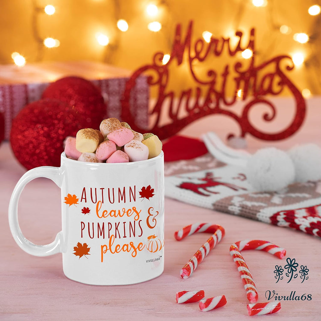 Autumn Leaves and Pumpkin Please 11Oz Mug Sweater Weather Coffee Mug Fall Coffee Mug Cups Gift Ideas Autumn Coffee Mug Hello Pumpkin Thanksgiving Mug Gift for Her