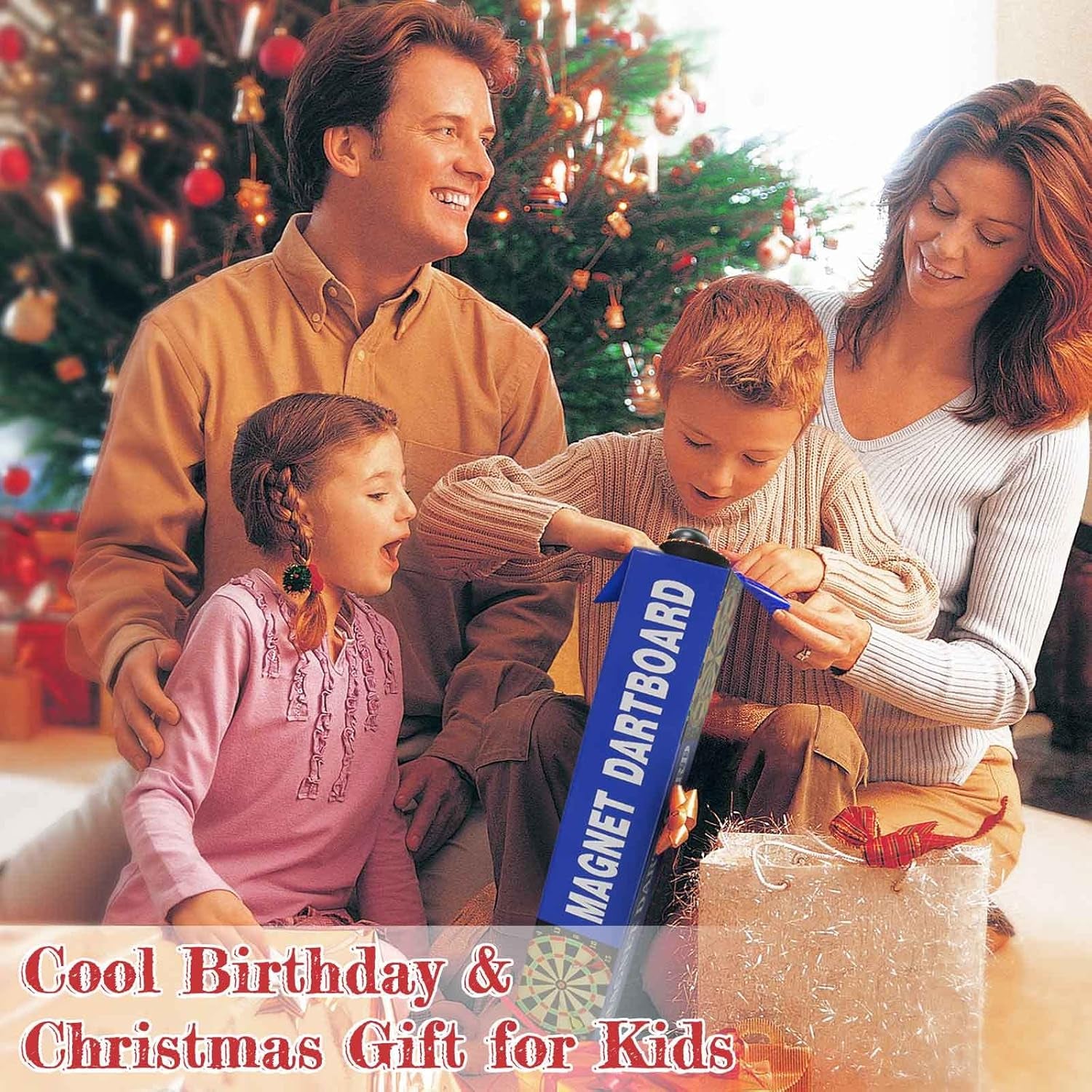 Magnetic Dart Board for Kids and Adults, Double Sided Board Games with 15Pcs Magnetic Darts, Boy Gifts Dartboard Toys Gift for Age 6 7 8 9 10 11 12 Year Old Boys