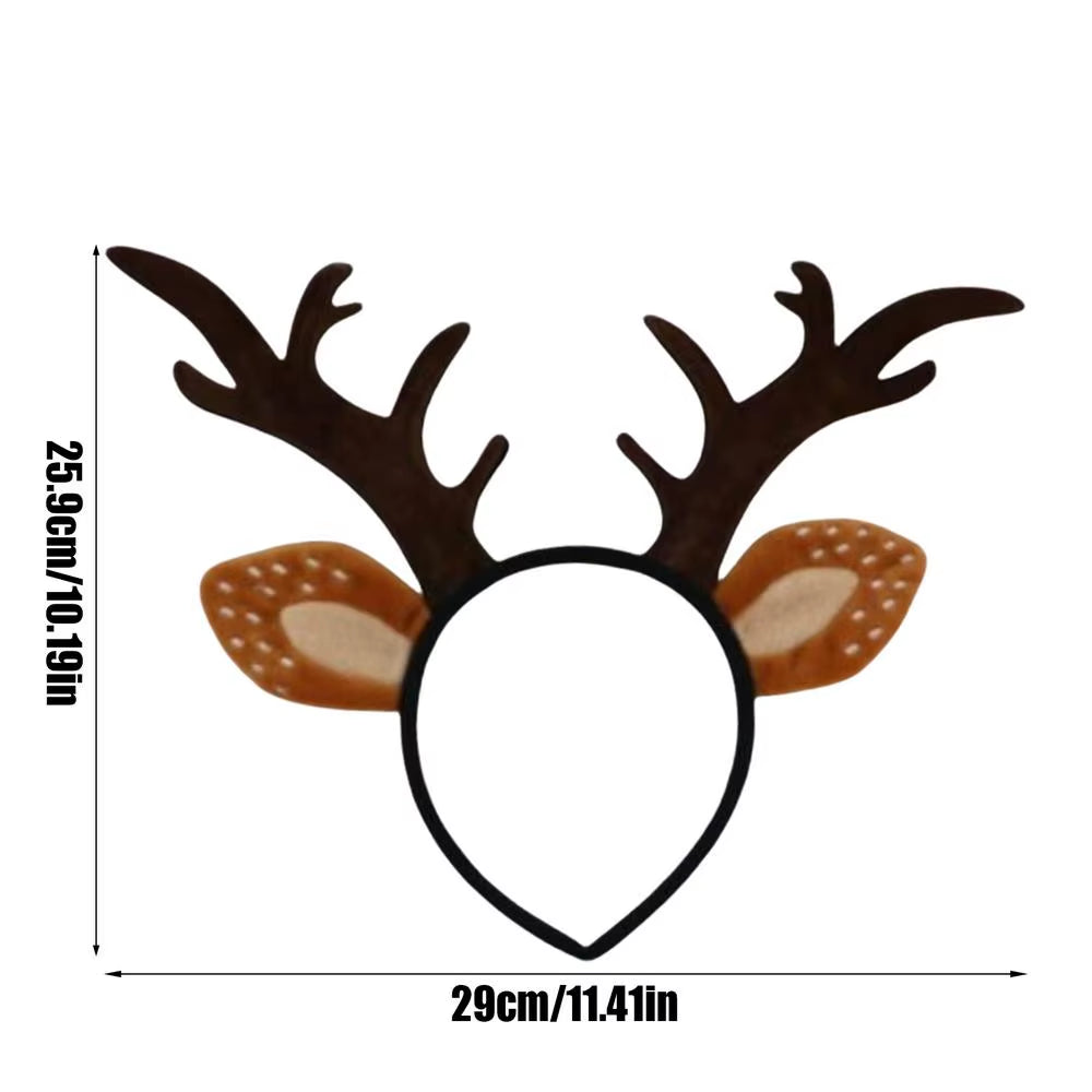 2025 Cartoon Christmas Headband Hair Band Party Gift Reindeer Antlers Headband Christmas Festival Decoration