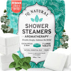 Eucalyptus Shower Steamers Aromatherapy for Women- USA Made - Shower Bombs Aromatherapy for Women, Vapor Shower Tablets, Menthol Shower Scent Steamers Cold and Flu, Organic Shower Steamer