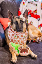 Christmas Sugar Cookie Plush Dog Toy (Christmas Tree, Large)- Squeaky Holiday Pet Gift Toy