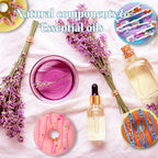 Donut Bath Bombs Gift Set – 4 Piece Handmade Organic Bath Bomb Kit with Essential Oils – Relaxation Spa Gift for Women, Men, Teens, Kids – Self Care & Aromatherapy Soak