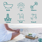 C&B Women'S Wrap Towel - 100% Organic Turkish Cotton Adjustable for Spa Gym Pool W Pocket (White)