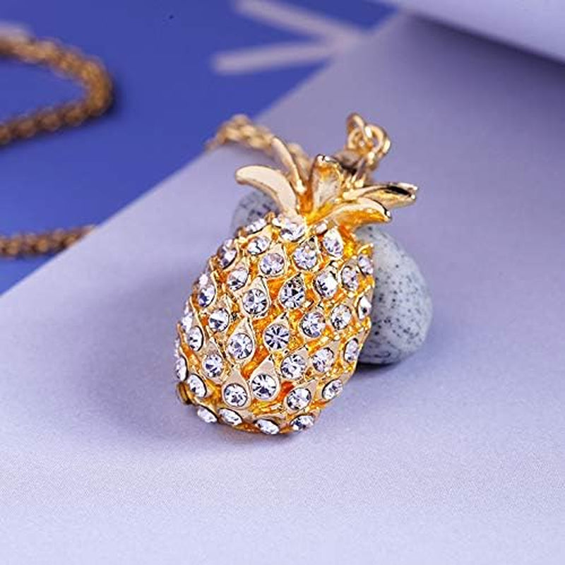 Bath Bombs Jewelry with Necklace Pineapple inside - Perfect Treasure Hidden in Huge Bath Bomb - Fizzy and Bubble Organic Bathbomb in Gift Box For