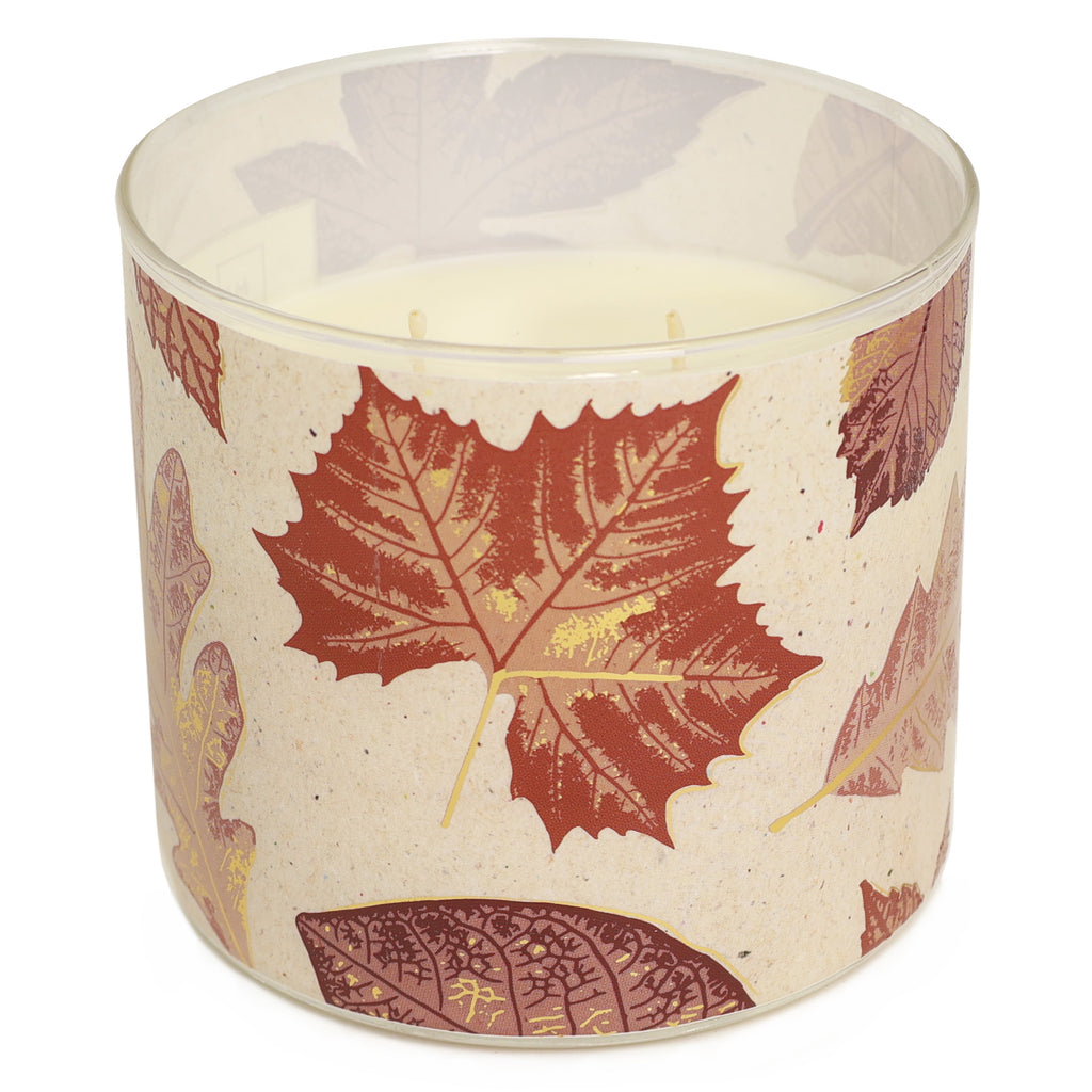3-Wick Cranberry Mandarin with a Leaf Design, 13-Ounce