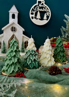 Christmas Tree Candle in Variety of Shapes: Holiday Scented Soy Candle / Xmas Decor