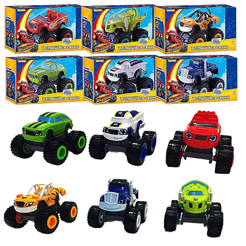Kids Car Toy Monster Machines Super Stunts Blaze Truck Boys Birthday Christmas Kids Toy Gift for Boys and Girls