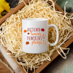 Autumn Leaves and Pumpkin Please 11Oz Mug Sweater Weather Coffee Mug Fall Coffee Mug Cups Gift Ideas Autumn Coffee Mug Hello Pumpkin Thanksgiving Mug Gift for Her
