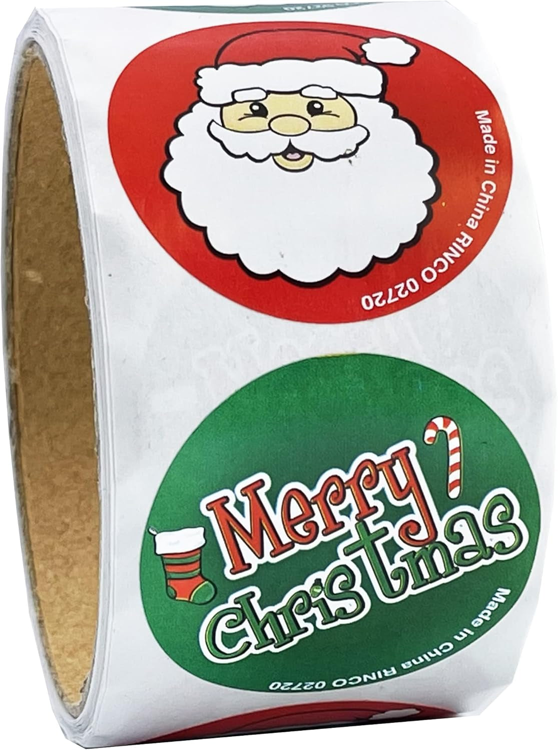 Christmas Decorating Face Stickers, Santa, Candy Canes, Ginger Bread Man, Snow Man Sticker Face, Great for Arts and Crafts, Party Favors, 100 Assorted Stickers (Santa)