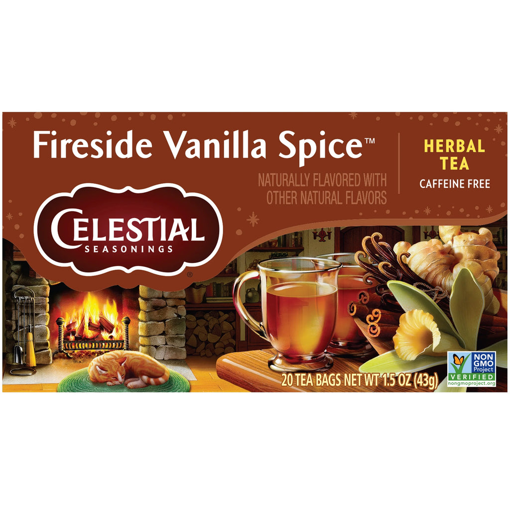 Fireside Vanilla Spice Caffeine-Free Herbal Tea Bags (20 Count)