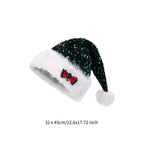 Christmas Hat Xmas Hat Headgear Christmas Costume Accessories Party Hat Sequin Santa Claus Hat for Festival Cosplay Nightclub