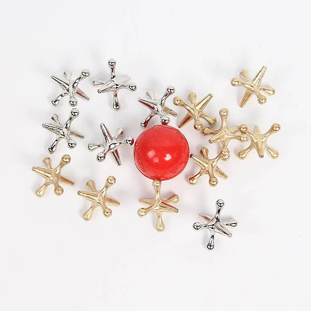 10 Set of Jacks Game Christmas Toys Kit Play Jacks Board Game