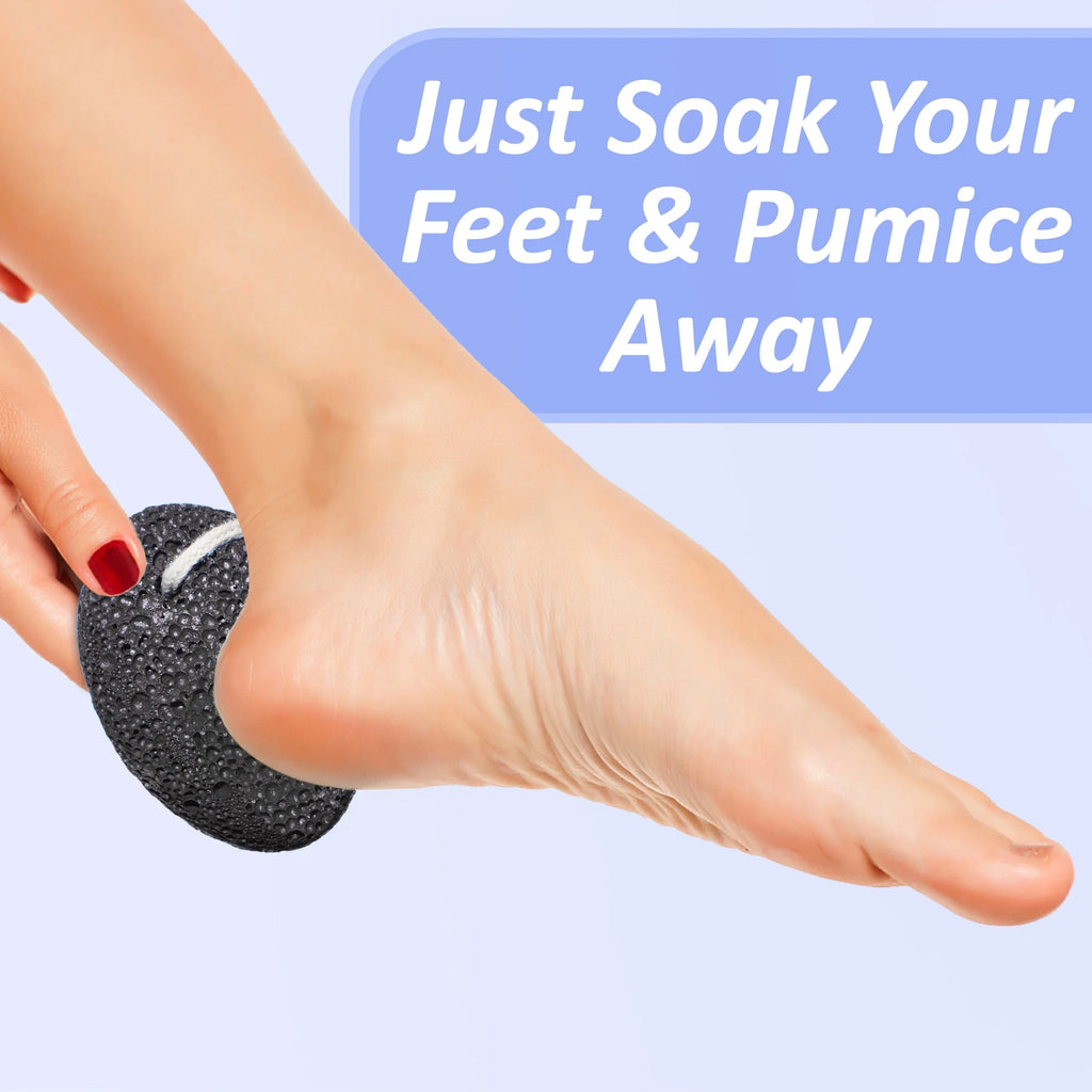 Natural Pumice Stone for Feet: Scrubber, Dead Skin Scraper Exfoliator, Pedicure Tools