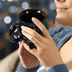 Cauldron Coffee Mug 350Ml Black Ceramic Witch Mugs,Adorable Sorceress’S Potion Themed Cups,Ideal for Christmas Thanksgiving Part