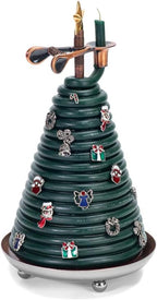 80-Hour Christmas Tree Candle with 14 Charms, Eco-Friendly Natural Beeswax with Cotton Wick