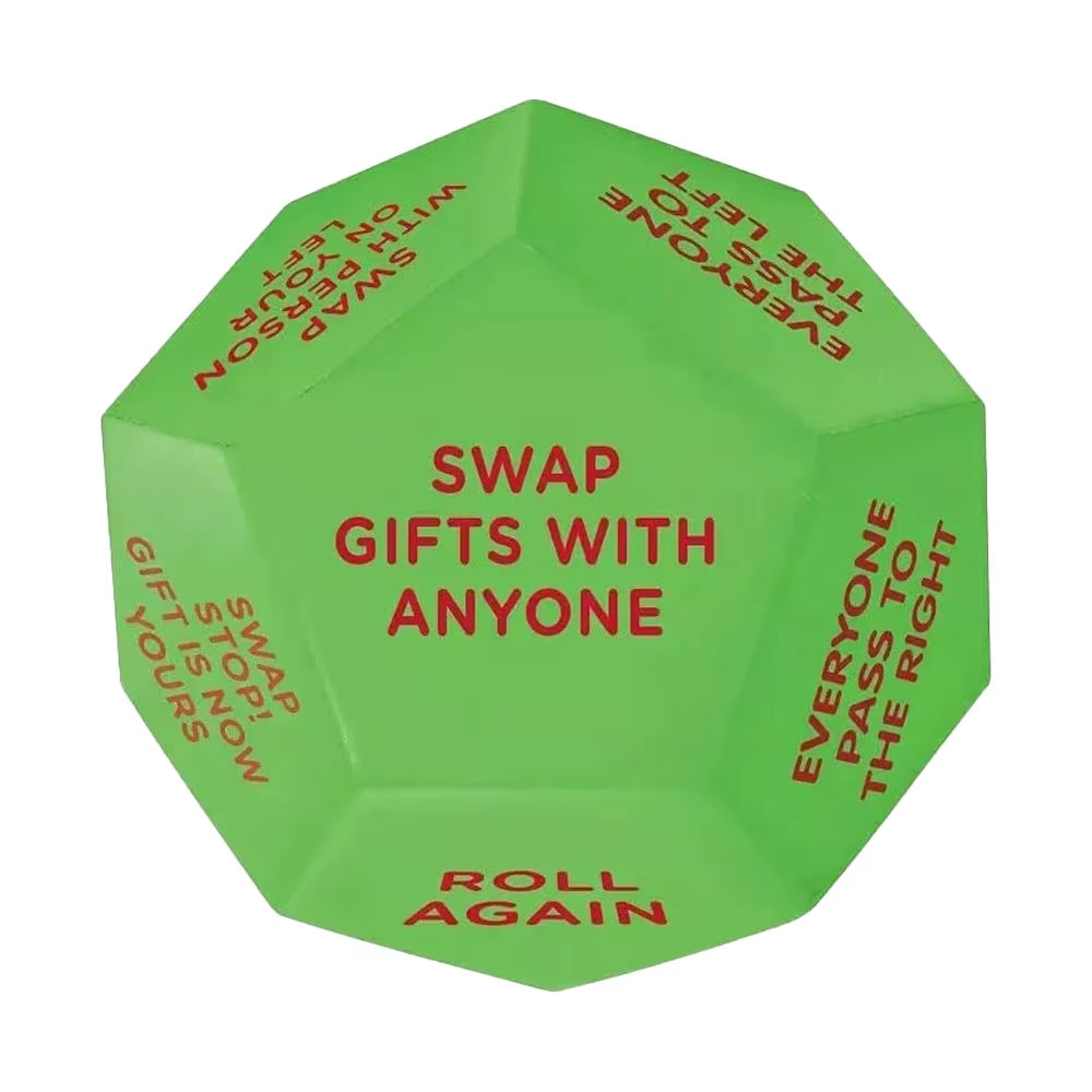 Santa Swap Gift Exchange Dice Christmas Celebration Family Party Toy Decorations Daily Home Decoration Craft Decorative Dice