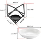 Euro Metal Oil Burner Wax Warmer, Delicate Romantic Ceramic Tealight Candle Holder Oil Burner, Fragrance Warmer Aromatherapy Wax Candle Tart Burner Warmer Diffuser for Home Bedroom Décor