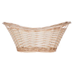 Decorative Oval Split Willow Basket with Cutout Handles, 16.14” L X 11.42” W X 7.08” H