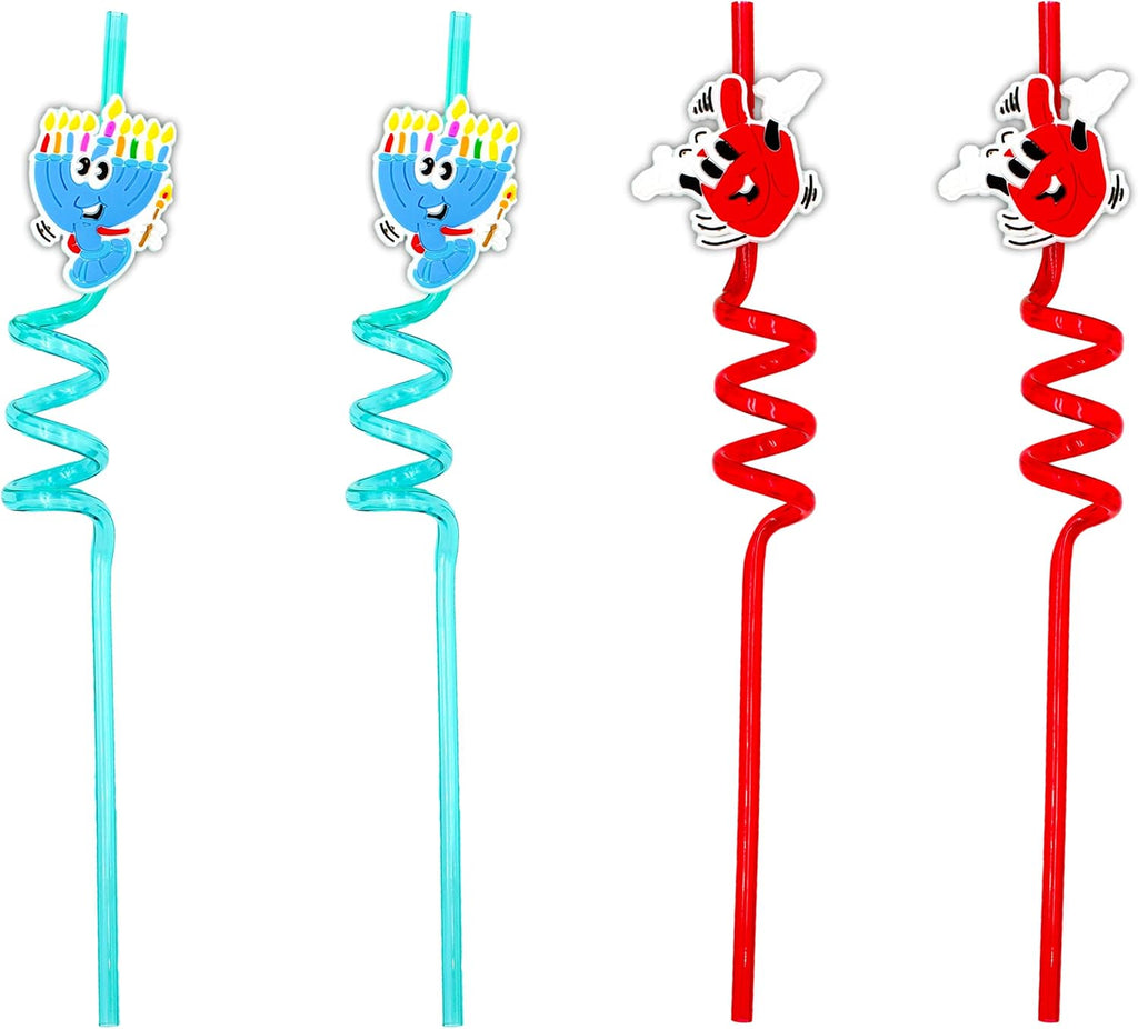 Menorah Hanukkah Straws (4pcs)