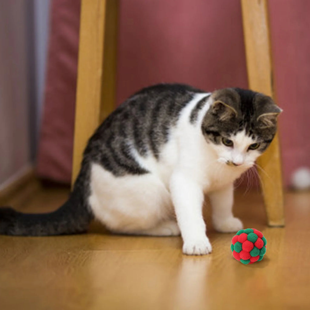 Funny Cat Toy Stretch Ball Juguetes Cats Creative Colorful Interactive Plush Toy for Christmas