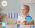 Menorah 44 White and Blue Hanukkah Candles for All 8 Nights of Chanukah (Single)