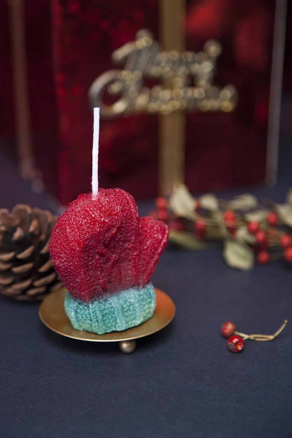 Christmas Tree Candle Mitten Candle Christmas Tree Candle for Party (Mitten) Christmas Gifts