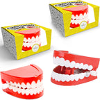 Wind up Teeth Chomping & Chattering Teeth Toys for Kids Birthday Party Favors, Novelty and Gag Gifts, 2.5" Inches (2-Pack)