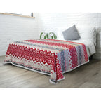 Christmas Blanket Holiday Theme Print Warm Sherpa Fleece Throw Sofa Couch Bed