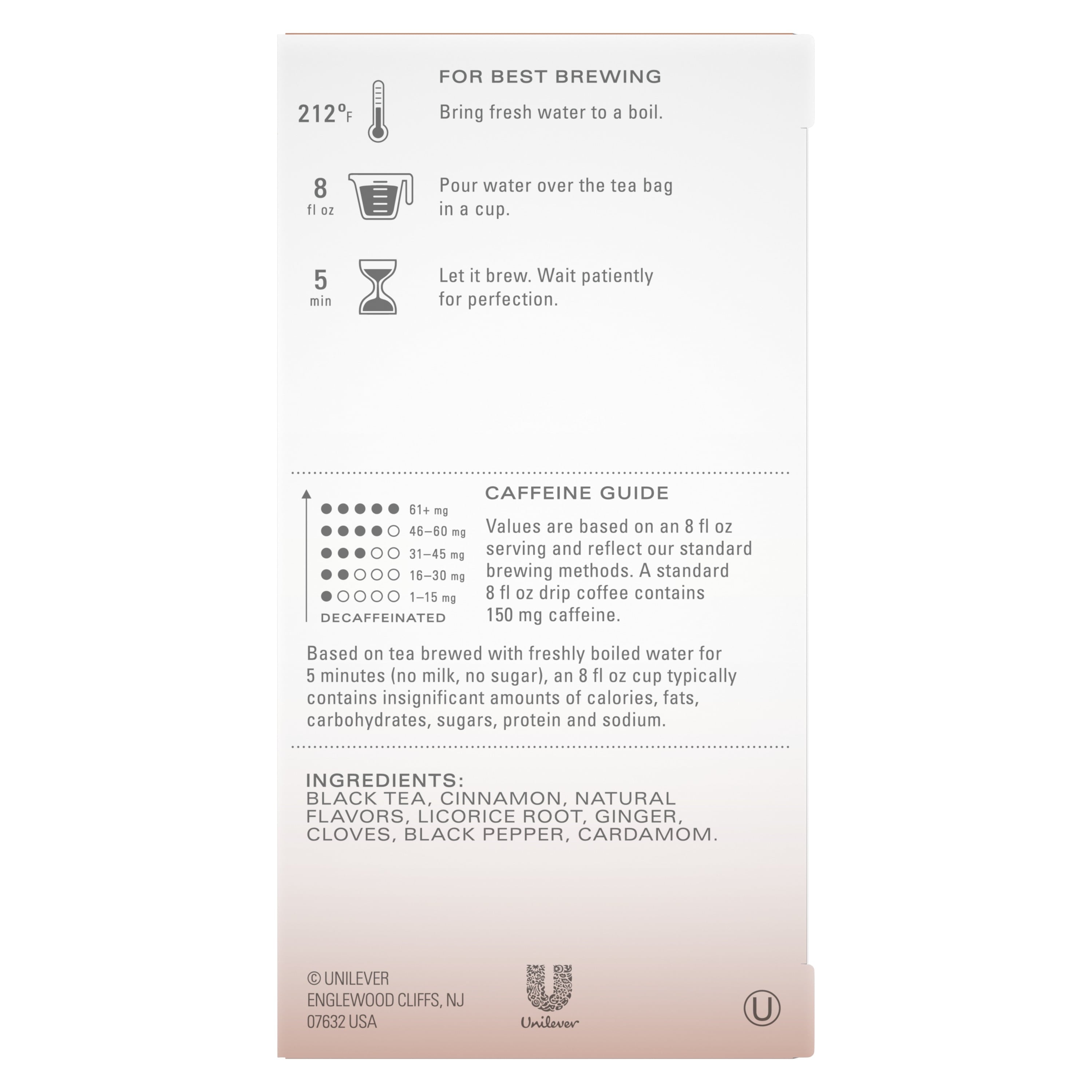 Pumpkin Spiced Chai Black Tea, Caffeinated, Tea Bags 20 Count Box