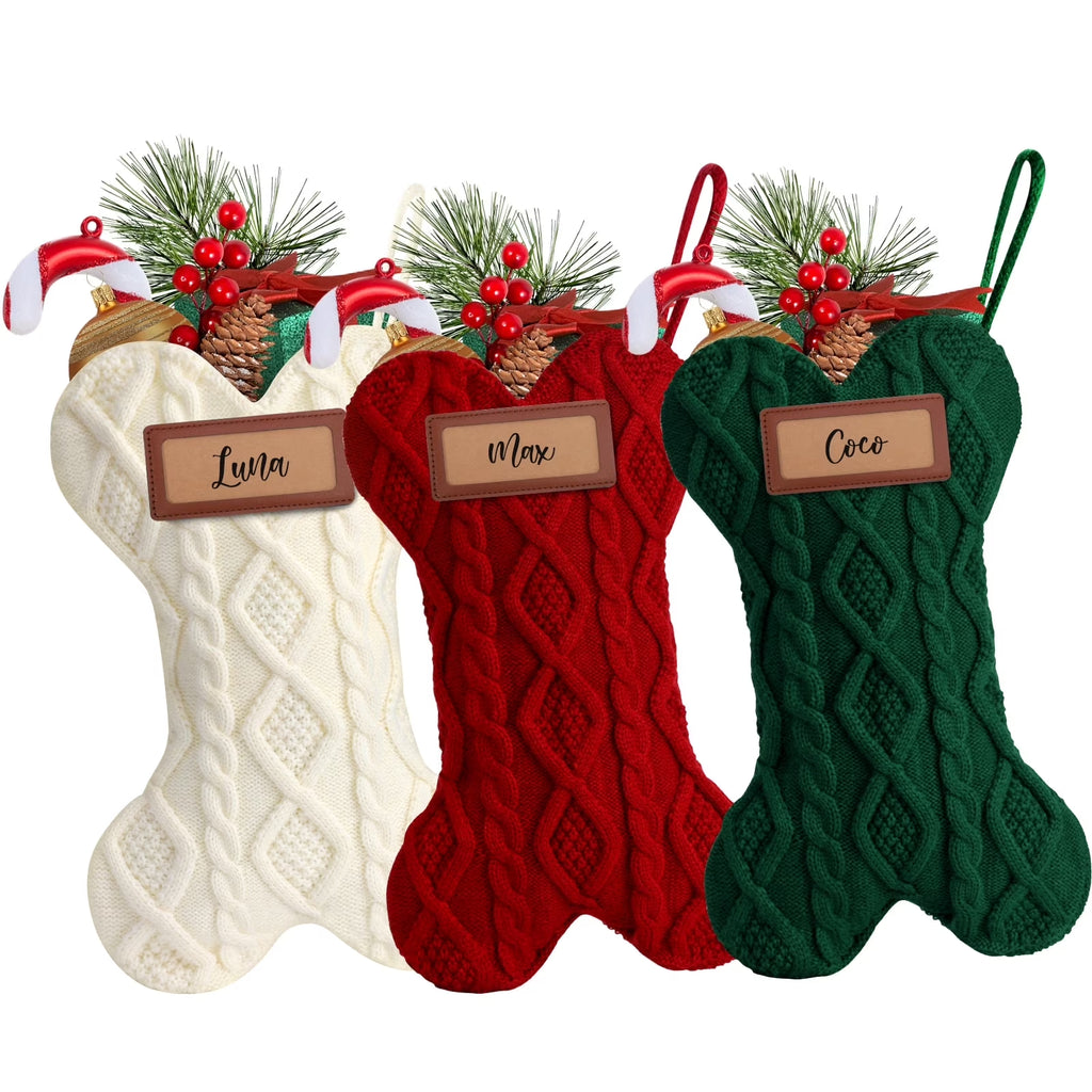 Doggie Bone Christmas Stocking (3pcs 18inch )