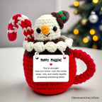 Hot Cocoa Marshmallow Crochet Doll