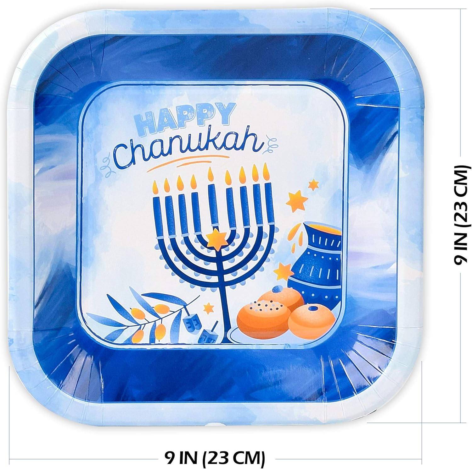 Hanukkah Plates - 9 Inch (10pcs)
