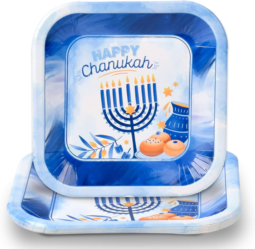 Hanukkah Plates - 9 Inch (10pcs)