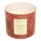 3-Wick Pumpkin Spice Scented Candle, 13-Ounce