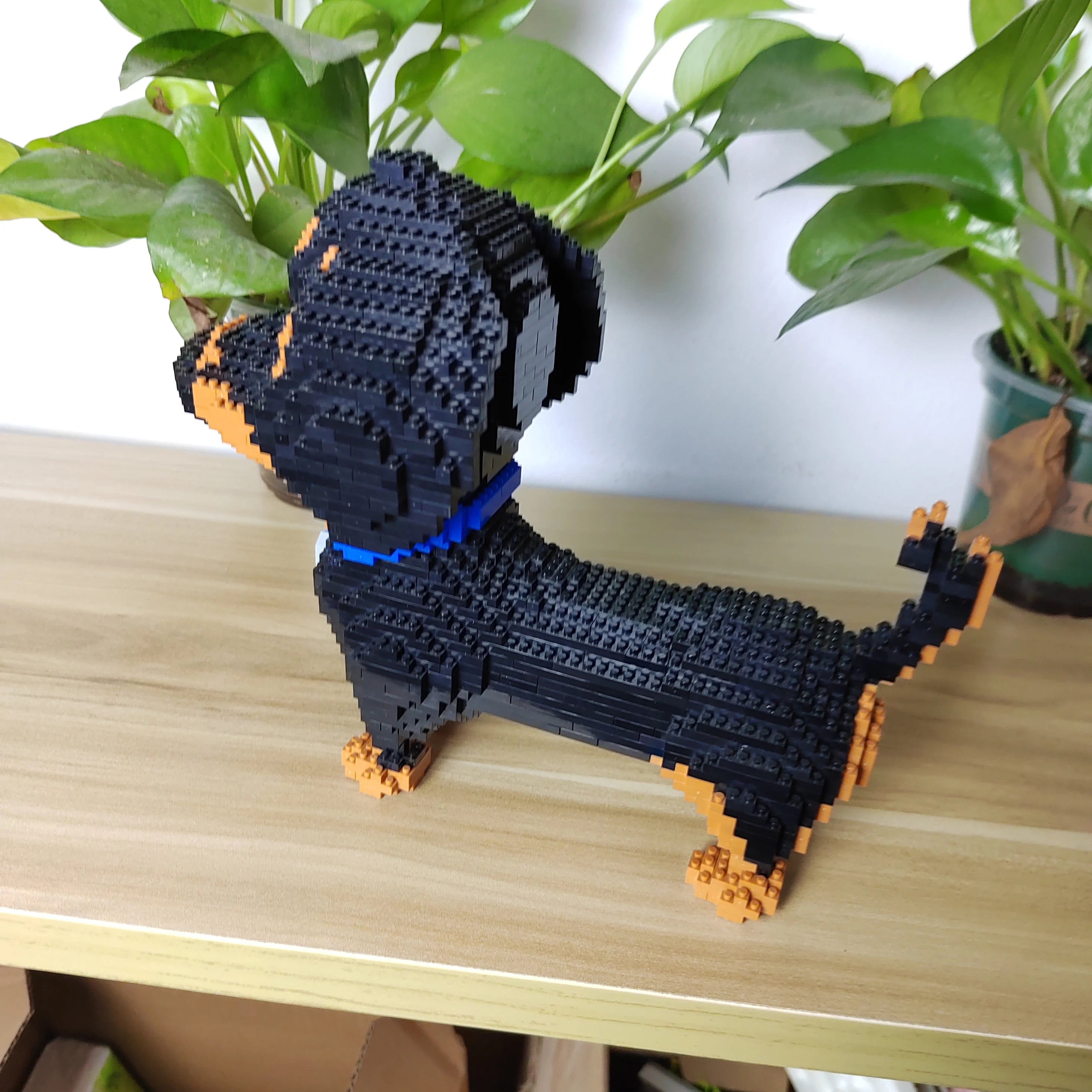 Dachshund Dog Model Micro Mini Building Blocks Set Educational Recreation Toys Pet Lover Gift Decoration Bricks
